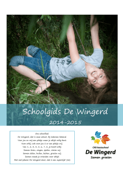 Hier vindt u onze schoolgids - De Wingerd