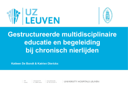 Educatie bij pati&euml;nten met chronisch nierlijden