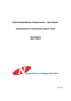 Hemodialyse en peritoneale dialyse thuis, totaalrapportage 2011