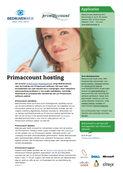 Primaccount hosting - Bedrijvenweb Nederland