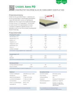 Productinformatieblad Unidek Aero PD