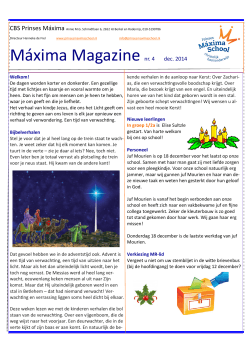 Máxima Magazine nr. 4 dec. 2014