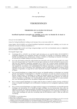 VERORDENING (EU) Nr. 833•/•2014 VAN DE