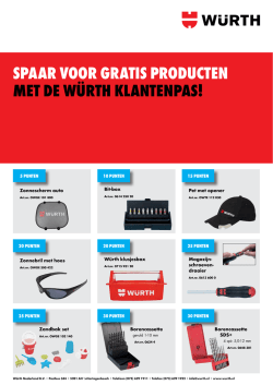 SPAAR VOOR GRATIS PRODUCTEN MET DE