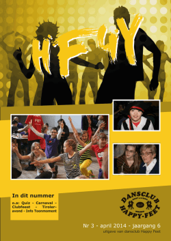 In dit nummer Nr 3 - april 2014 - jaargang 6