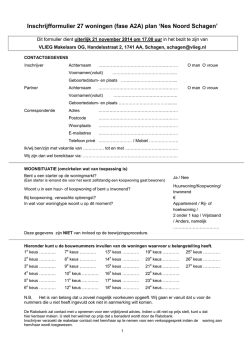 Inschrijfformulier fase A2