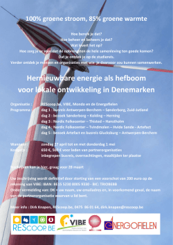 Hernieuwbare energie als hefboom voor lokale