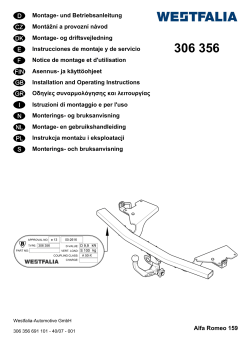 Alfa Romeo 159 Montage- und Betriebsanleitung Montážní a