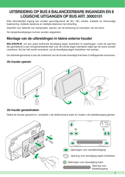 uitbreiding op bus 8 balanceerbare ingangen en 8 logische