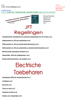 jft elektro-technische schakelingen prijslijst 09/2014