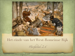 Het einde van het West-Romeinse Rijk