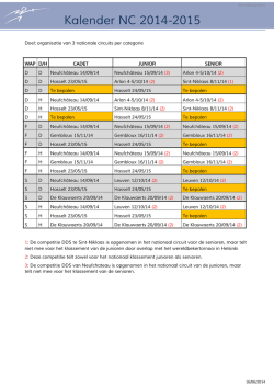 Kalender NC 2014-2015