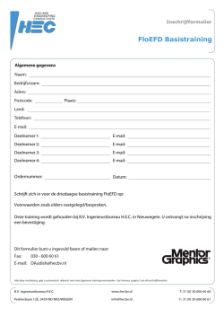 Inschrijfformulier Flo EFD Training