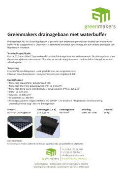 Productblad Greenmakers Drainagebaan met waterbuffer