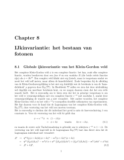Ijkinvariantie: het bestaan van fotonen (pdf)