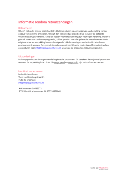 Informatie rondom retourzendingen