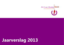 Jaarverslag 2013 FPC Dr. S. van Mesdag