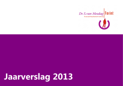 Jaarverslag 2013 FPC Dr. S. van Mesdag