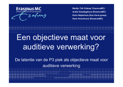 Een objectieve maat voor auditieve verwerking?