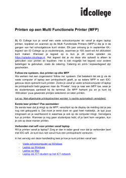 Printen op een Multi Functionele Printer (MFP)