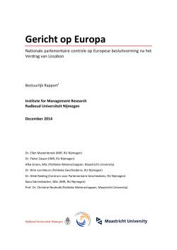 Gericht op Europa - bestuurlijk rapport (pdf)