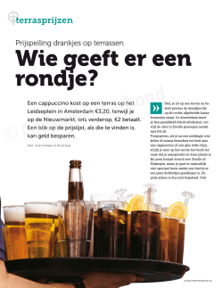 PDF: Prijspeiling drankjes op terrassen
