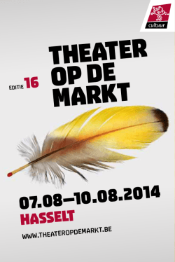 Programmaboek Theater op de Markt 2014