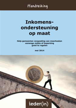 Inkomensondersteuning op maat