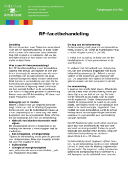 RF-facetbehandeling - Ziekenhuis Amstelland