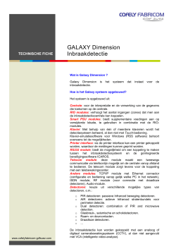 GALAXY Dimension Inbraakdetectie