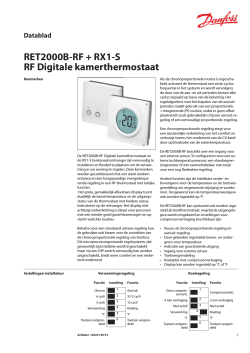 RET2000B-RF + RX1-S RF Digitale kamerthermostaat