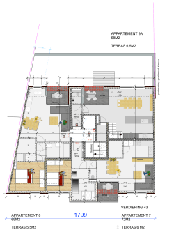 verdieping +3 appartement 7 72m2 terras 6 m2
