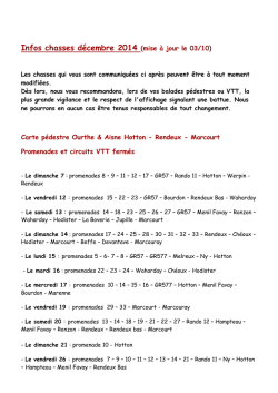 Infos chasses d&eacute;cembre 2011