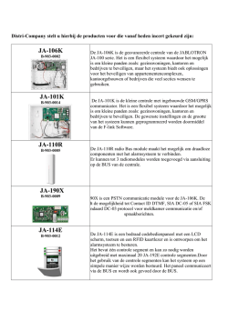JA-106K JA-101K JA-110R JA-190X JA-114E - Distri