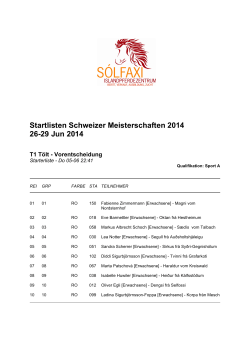 Startlisten Schweizer Meisterschaften 2014 26