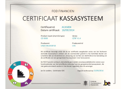 Certificaat geregistreerde kassa QT-6000