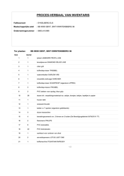 PROCES-VERBAAL VAN INVENTARIS