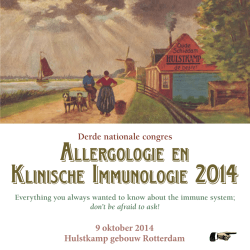 Allergologie en Klinische immunologie 2014
