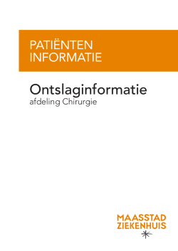 Ontslaginformatie afdeling Chirurgie