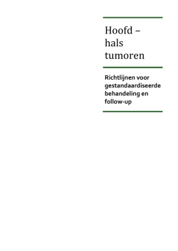 Handboek hoofd - en halstumoren