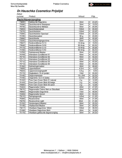 Dr. hauschka producten prijslijst 2014