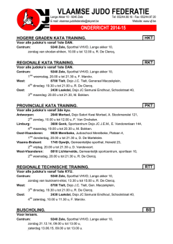 hogere graden kata training 2014-15