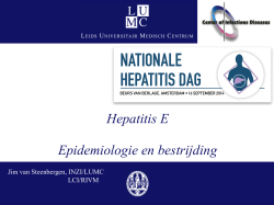 Hepatitis E Epidemiologie en bestrijding