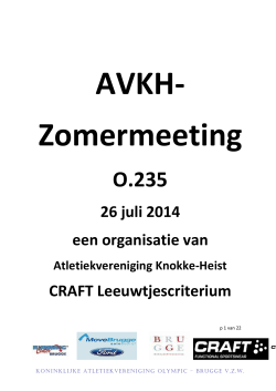 Uitslag Leeuwtjescriterium Knokke 26.07.2014