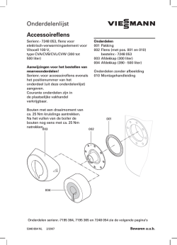 Onderdelenlijst Accessoireflens