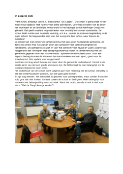 In gesprek met: Frank Knijn, directeur van R.K. basisschool &ldquo;De