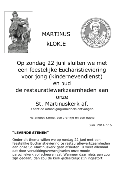 Martinusklokje 2014 06 - juni - Sint Antonius van Padua Parochie