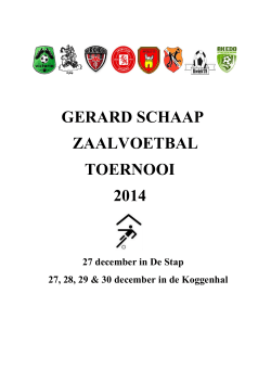 Gerard Schaap zaalvoetbaltoernooi 2014