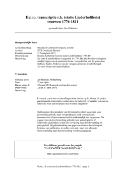 Heino, transcriptie r.k. (statie Liederholthuis) trouwen 1776-1811