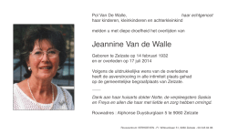Jeanine Van de Walle RK met foto